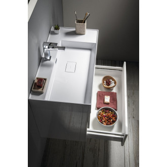 Koupelnový set ODETTA 85, bílá/zlato mat KSET-054 KSET-054