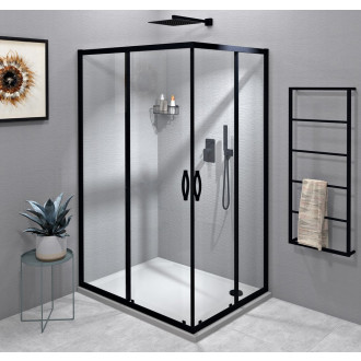 SIGMA SIMPLY BLACK obdélníkový sprchový kout 1100x1000, L/P ,rohový, čiré sklo GS2111B-02