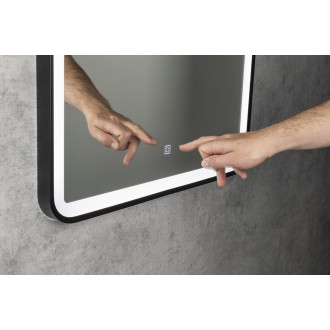 SWIDA zrcadlo s LED osvětlením 60x80cm, dotykový senzor, stmívatelné, černá mat SW060