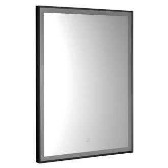 CORNA zrcadlo s LED osvětlením 60x80cm, dotykový senzor, stmívatelné, černá mat CN060