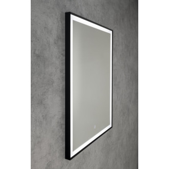 CORNA zrcadlo s LED osvětlením 60x80cm, dotykový senzor, stmívatelné, černá mat CN060