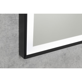 CORNA zrcadlo s LED osvětlením 60x80cm, dotykový senzor, stmívatelné, černá mat CN060