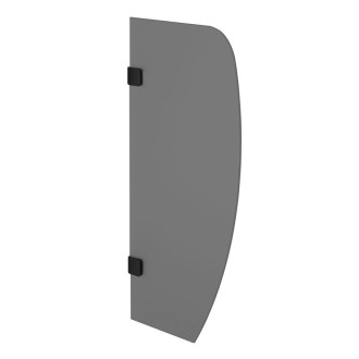 Dělící stěna mezi urinály 40x80 cm, tmavé sklo, černá mat 2502-06