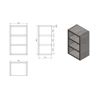 Koupelnový set LATUS VI 80, jilm bardini KSET-083 KSET-083
