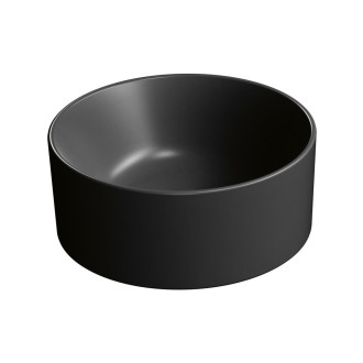 KUBE X keramické umývátko na desku, průměr 32cm, černá mat 943526