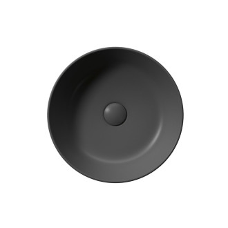 KUBE X keramické umývátko na desku, průměr 32cm, černá mat 943526