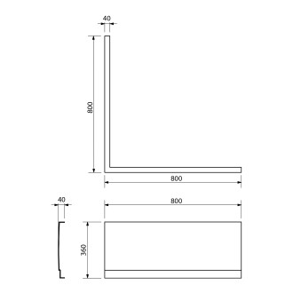 VISLA panel rohový, levý 30338