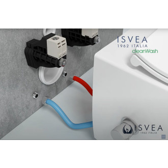 INFINITY CLEANWASH závěsná WC mísa Rimless, baterie a bidet. sprška,  bílá 10NFS1005I