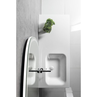 ARECA umyvadlo, litý mramor, 121x51,5cm, levé, bílá AC121L