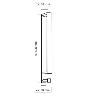 STYLE držák ručníků 400x30mm, černá mat 11122110