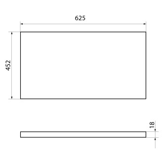 ALTAIR deska pod umyvadlo 62,5x45,2 cm, antracit břidlice AI867