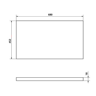 ALTAIR deska pod umyvadlo 68x45,2 cm, antracit břidlice AI872