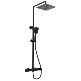 CUBEMIX sprchový sloup s pákovou baterií, černá mat UBC-CM139B