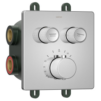 SMARTSELECT podomítková sprchová termostatická baterie, box, 2 výstupy, chrom UBC-RP042