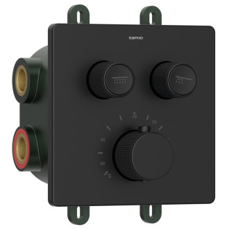 SMARTSELECT podomítková sprchová termost baterie, box, 2 výstupy, černá mat UBC-RP042B