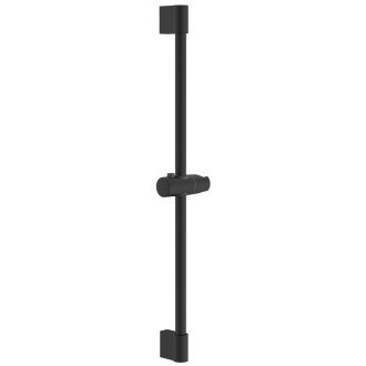 Sprchová tyč, posuvný držák, kulatá, 708mm, ABS/černá mat 1202-02B