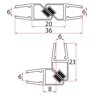 Set magnetických těsnění