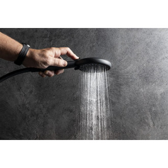 Ruční masážní sprcha, 4 režimy sprchování, průměr 120mm, ABS/černá mat 1204-51B