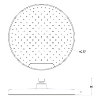 Hlavová sprcha, průměr 255mm, ABS/černá mat SK151B