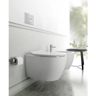 SENTIMENTI závěsná WC mísa, Rimless, 36x51cm, bílá 10AR02012