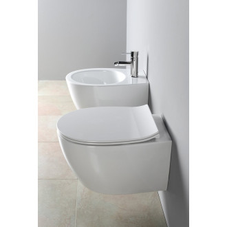 SENTIMENTI závěsná WC mísa, Rimless, 36x51cm, bílá 10AR02012