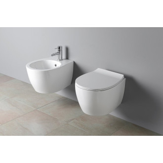SENTIMENTI závěsná WC mísa, Rimless, 36x51cm, bílá 10AR02012