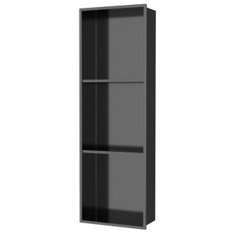 INSERTA zapuštěná police do obkladu, 270x810 mm, nerez, antracit 1301-27B