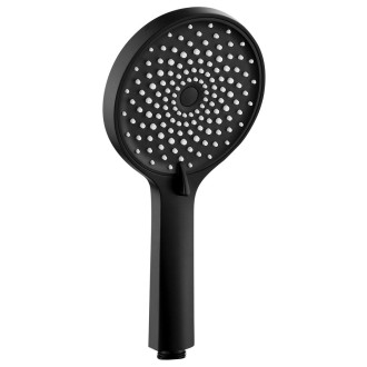 Ruční masážní sprcha, 4 režimy sprchování, průměr 123mm, černá mat 1204-10B