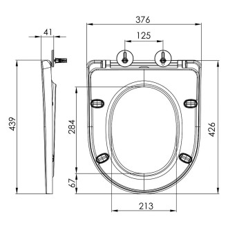 LEON WC sedátko, Slim, Soft Close, duroplast, bílá 301.307.4