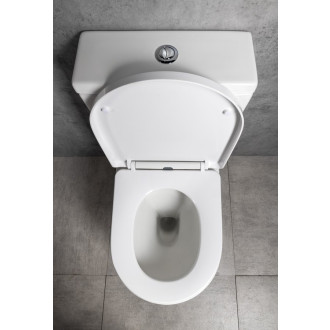 LEON RIMLESS WC kombi mísa s nádržkou, spodní/zadní odpad, bílá 201.437.4