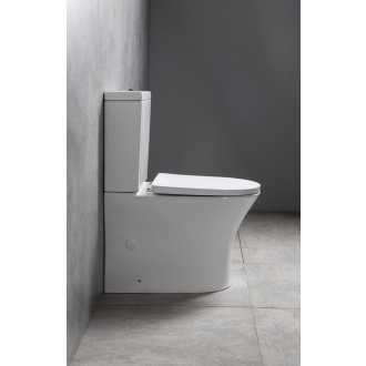 LEON RIMLESS WC kombi mísa s nádržkou, spodní/zadní odpad, bílá 201.437.4