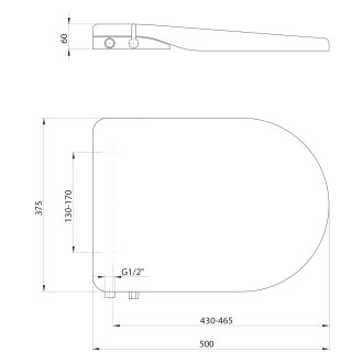 JALTA WC kombi, Rimless, s bidetovým sedátkem CLEAN STAR, spodní/zadní odpad, bílá LB402-1