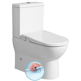 JALTA WC kombi, Rimless, s bidetovým sedátkem CLEAN STAR, spodní/zadní odpad, bílá LB402-1