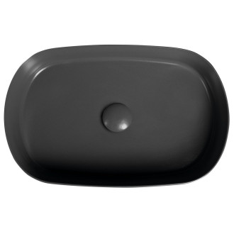 INFINITY OVAL keramické umyvadlo na desku, 55x36cm, antracit 10NF65055-2C