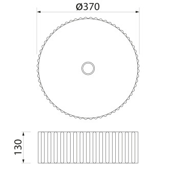 PICOBELLO keramické umyvadlo na desku ? 37cm, bílá AR484