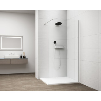 ESCA WHITE MATT jednodílná sprchová zástěna ke stěně, sklo čiré, 1200 mm ES1012-03