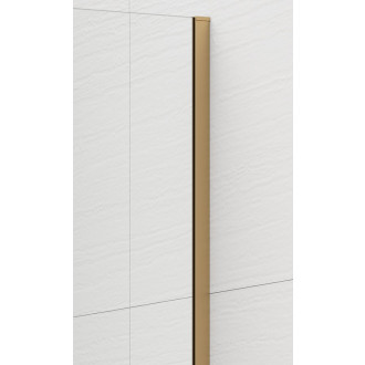 ESCA GOLD MATT jednodílná sprchová zástěna ke stěně, sklo čiré, 1100 mm ES1011-04