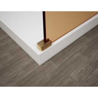 ESCA GOLD MATT jednodílná sprchová zástěna ke stěně, sklo čiré, 700 mm ES1070-04