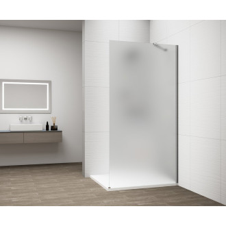 ESCA CHROME jednodílná sprchová zástěna ke stěně, matné sklo, 1200 mm ES1112-01