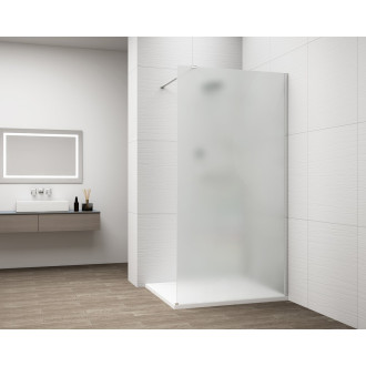 ESCA CHROME jednodílná sprchová zástěna ke stěně, matné sklo, 1300 mm ES1113-01