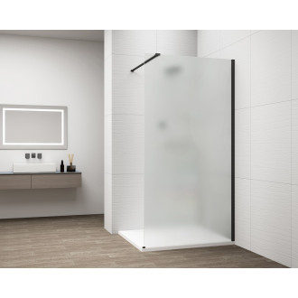 ESCA BLACK MATT jednodílná sprchová zástěna ke stěně, matné sklo, 1500 mm ES1115-02