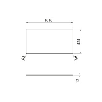LOREA deska Rockstone 101x1,2x51,5cm, bílá mat LE100-0101
