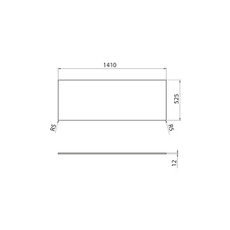 LOREA deska Rockstone 141x1,2x51,5cm, bílá mat LE140-0101
