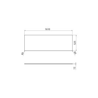 LOREA deska Rockstone 161x1,2x51,5cm, black attica LE160-0598