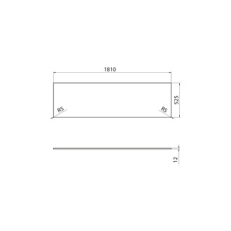 LOREA deska Rockstone 181x1,2x51,5cm, bílá mat LE180-0101