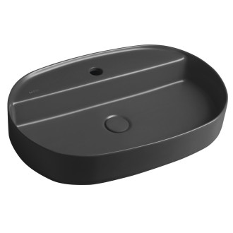 INFINITY OVAL keramické umyvadlo na desku, 60x40cm, antracit 10NF65060-2C