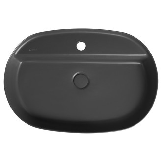 INFINITY OVAL keramické umyvadlo na desku, 60x40cm, antracit 10NF65060-2C