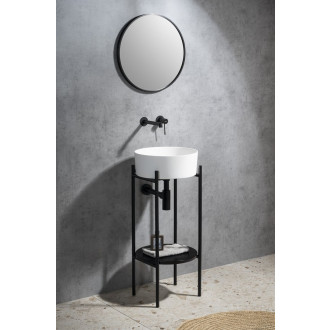 NOTION SLIM kulaté zrcadlo v rámu ? 50cm, černá mat NT500