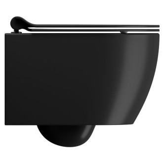 PURA závěsná WC mísa, Swirlflush, 35x46cm, černá dual-mat 880226