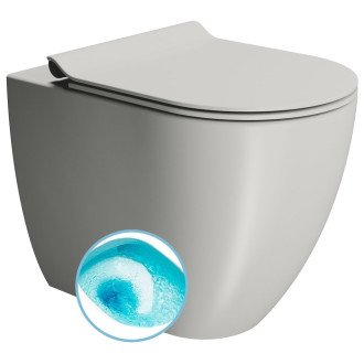 PURA WC mísa stojící, Swirlflush, 36x55cm, spodní/zadní odpad, cenere dual-mat 880317